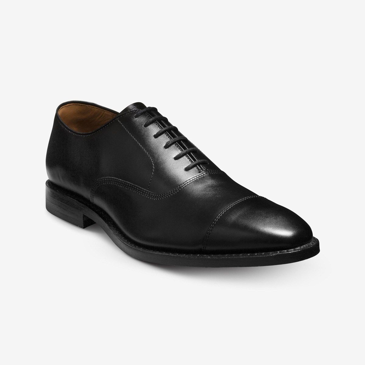 Richelieus En Cuir Pleine Fleur à Bout Carré - Chaussures Habillées Homme - Semelle Discrète Surélevée - Pour Bureau Et Occasions