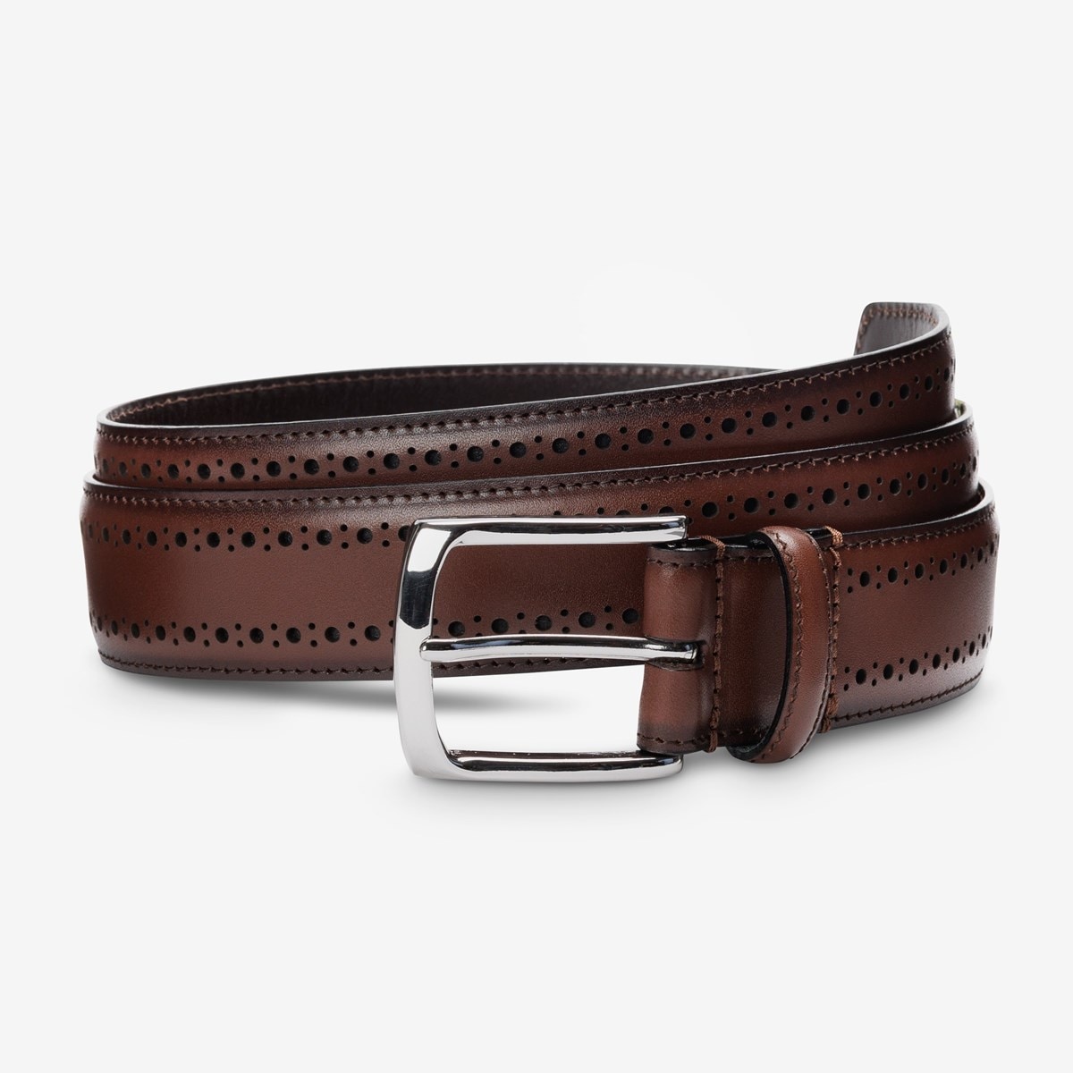 No304 Allen Edmonds ブラウン 本革ベルト　32inch Allen Edmonds Men's Wide Basic Belt, Coffee Leather, 36