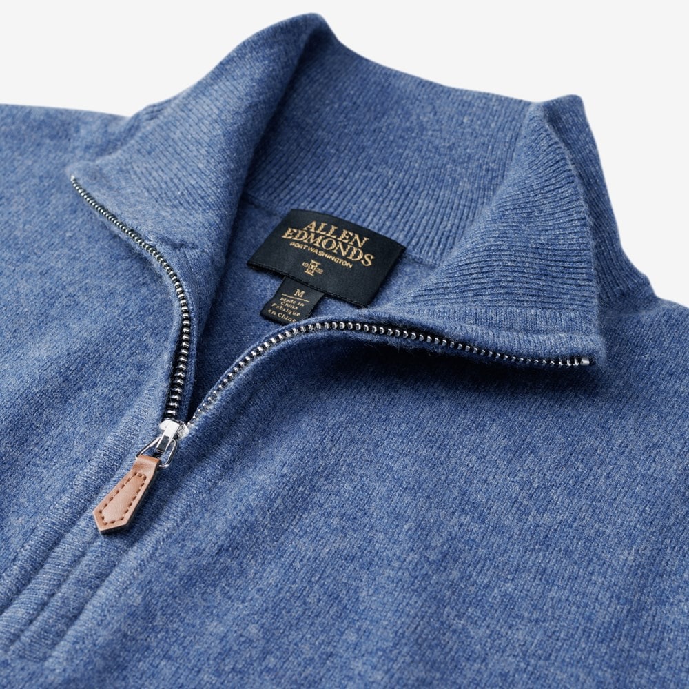 Cashmere Quarter Zip Men s Shirts Allen Edmonds