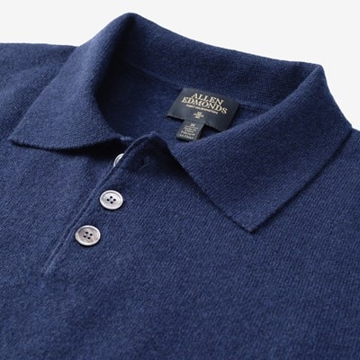 Cashmere polo sweater cheap