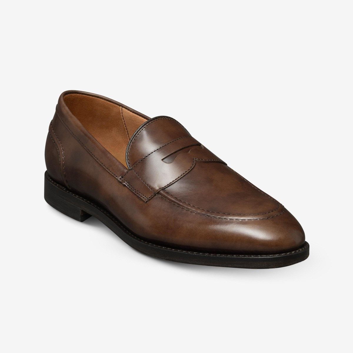 Allen Edmonds Delray 11D Brown Leather Men’s Dress Shoe with Combo Sole Allen Edmonds Raymond Apron-toe Derby Brown Museum Calfskin  main image 2